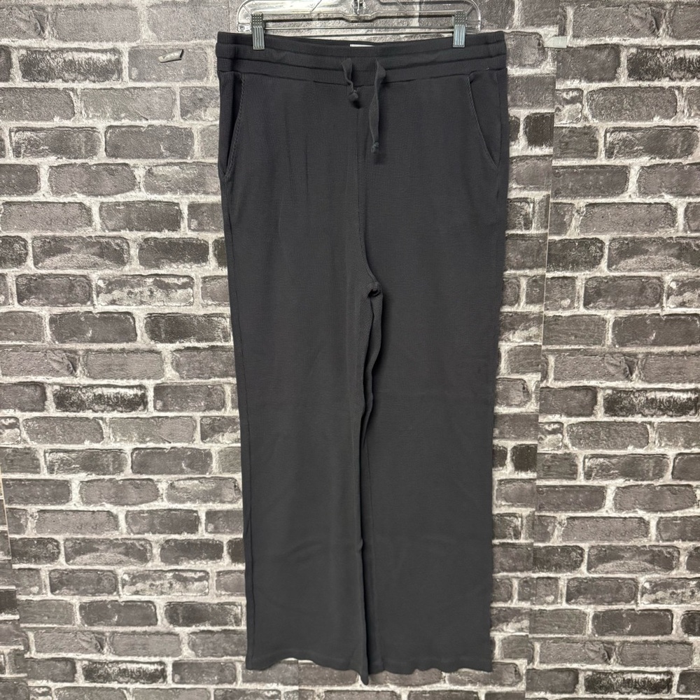 Losano Weekender Organic cotton Thermal Pant Loungewear gray wide leg